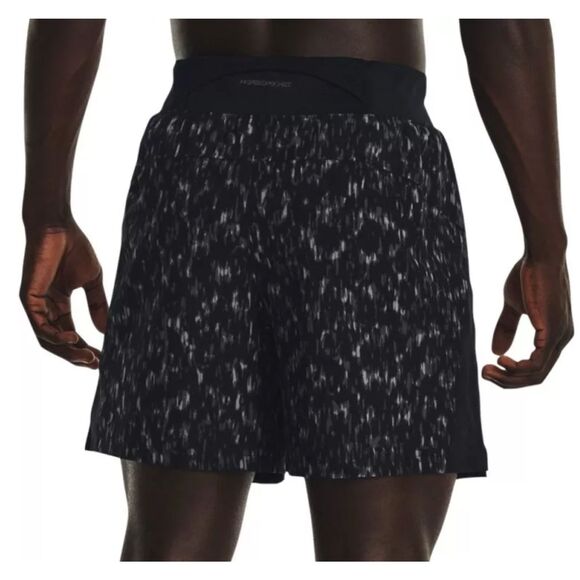 Under Armour Men's XL UA Launch Elite 5'' Print Shorts 1377002 Black grey NEW - Picture 8 of 13